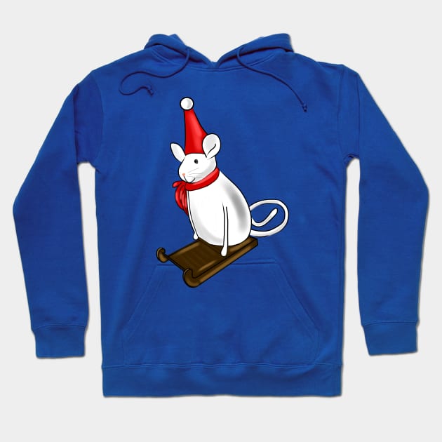 Christmas Mouse Hoodie by Art by Eric William.s